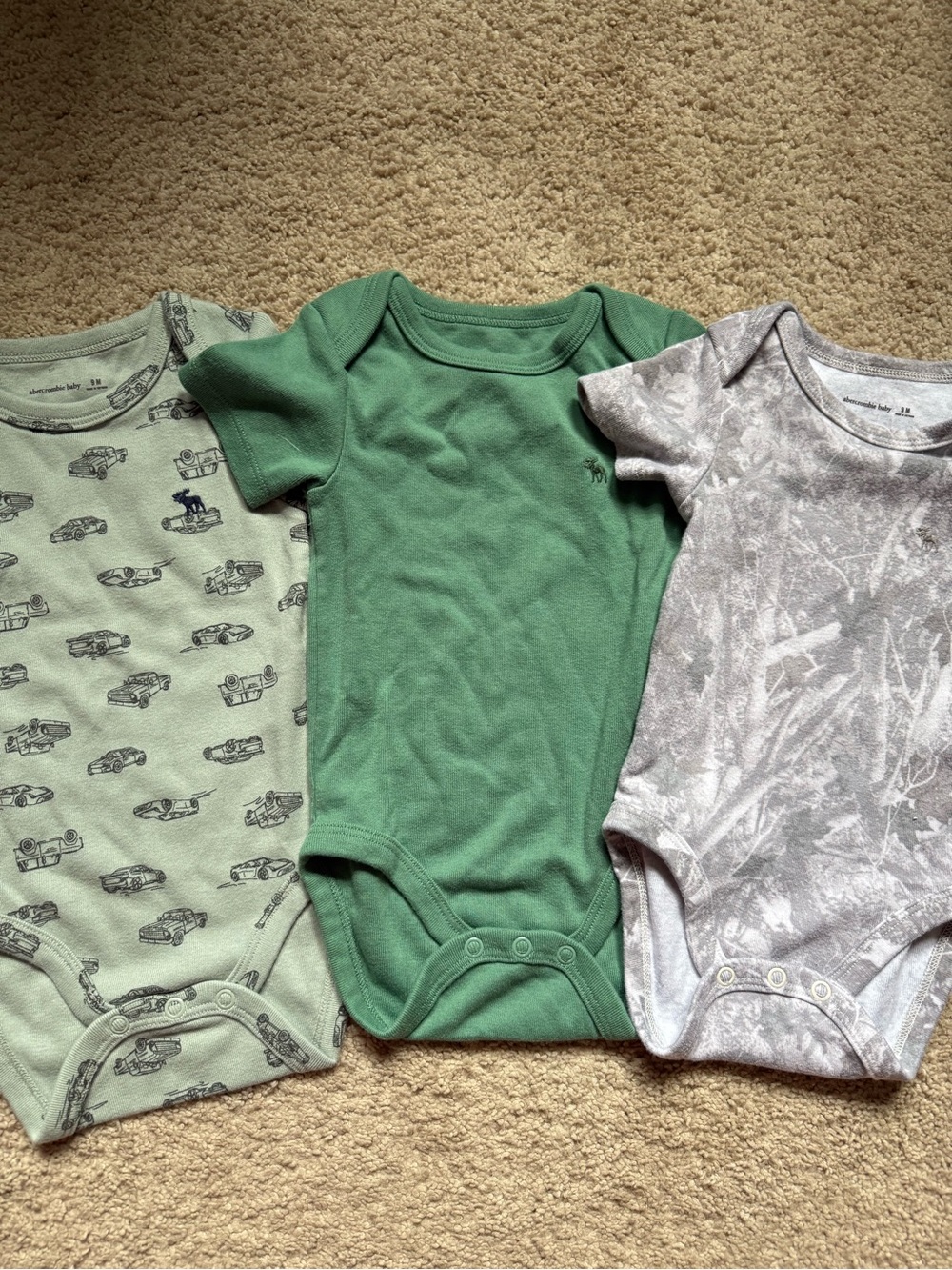 Abercrombie kids 3-pack baby essential icon bodysuits